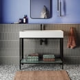 thumbnail image 1 of Pierre 40 Single, Freestanding, Open Shelf, Matte Black Metal Frame Bathroom Vanity, 1 of 12