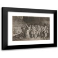 thumbnail image 1 of Pierre Alexandre Wille 14x11 Black Modern Framed Museum Art Print Titled - Elizabeth Cazotte Rescues Her Father from the Death Sentence at the Prison of L’Abbaye, 2-3 September 1792 (Early t, 1 of 5