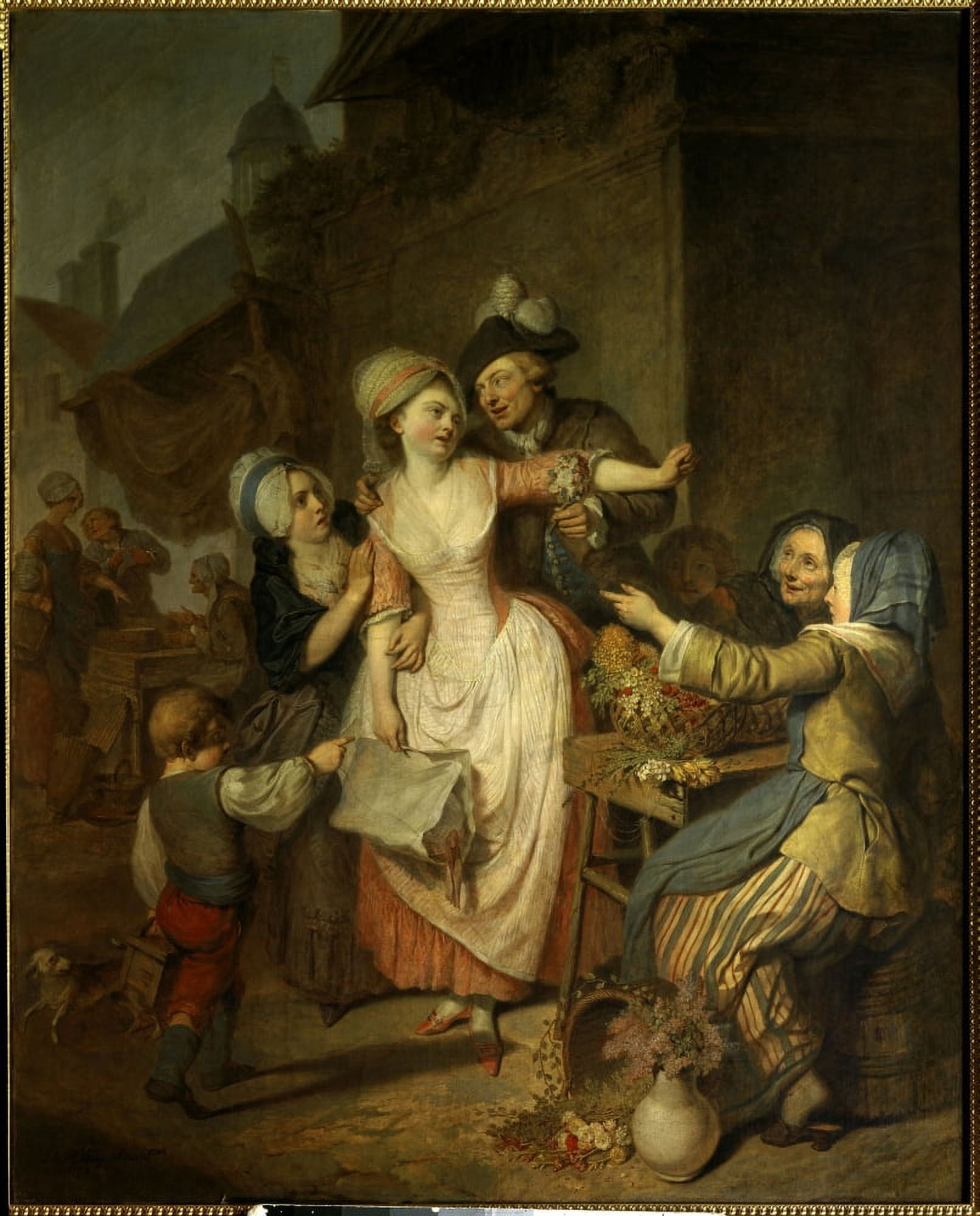 Pierre Alexandre Wille A Canvas Art - (18 x 24)