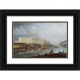 thumbnail image 1 of Pierre-Antoine Demachy 14x11 Black Ornate Wood Framed Double Matted Museum Art Print Titled: The Hotel De La Monnaie, the Quai De Conti and the Seine, Seen from the Pointe De La Cite (1, 1 of 5