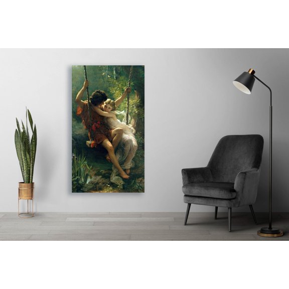 Pierre Auguste - Cot Springtime., Romantic, Couple Art Poster, Love Poster, Living Room Decor, Art Poster, Unframed Poster Size 24x36