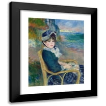 Pierre-Auguste Renoir 12x14 Black Modern Framed Museum Art Print Titled - By the Seashore (1883)