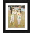 thumbnail image 1 of Pierre-Auguste Renoir 12x14 Black Ornate Wood Framed Double Matted Museum Art Print Titled: Acrobats at the Cirque Fernando (Francisca and Angelina Wartenberg) (1879), 1 of 5