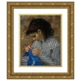 thumbnail image 1 of Pierre-Auguste Renoir 12x14 Gold Ornate Wood Frame and Double Matted Museum Art Print Titled - Lise Sewing (C. 1867-1868), 1 of 4