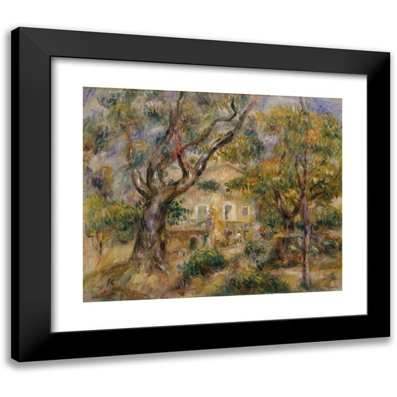 Pierre-Auguste Renoir 14x12 Black Modern Framed Museum Art Print Titled - The Farm at Les Collettes, Cagnes (1908-14)