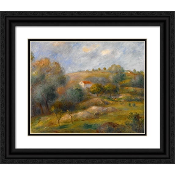 Pierre-Auguste Renoir 18x15 Black Ornate Wood Framed Double Matted Museum Art Print Titled - Springtime in Essoyes (1900)