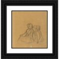 thumbnail image 1 of Pierre-Auguste Renoir 20x21 Black Ornate Framed Double Matted Museum Art Print Titled: Girlhood (C. 1890), 1 of 5