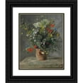 thumbnail image 1 of Pierre-Auguste Renoir 20x24 Black Ornate Framed Double Matted Museum Art Print Titled: Flowers in a Vase (C. 1866), 1 of 5