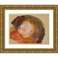 thumbnail image 1 of Pierre-Auguste Renoir 24x19 Gold Ornate Framed and Double Matted Museum Art Print Titled - Sleeping Child (circa 1895), 1 of 4