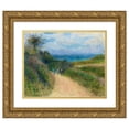 thumbnail image 1 of Pierre-Auguste Renoir 24x20 Gold Ornate Framed and Double Matted Museum Art Print Titled - Road to Berneval, 1 of 4