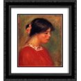 thumbnail image 1 of Pierre Auguste Renoir 2x Matted 20x22 Black Ornate Framed Art Print 'Head of a Woman in Red', 1 of 2