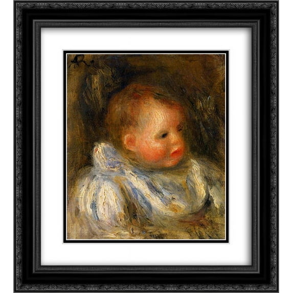 Pierre Auguste Renoir 2x Matted 20x22 Black Ornate Framed Art Print 'Portrait of Coco'