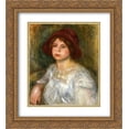 thumbnail image 1 of Pierre Auguste Renoir 2x Matted 20x22 Gold Ornate Framed Art Print 'Girl in a Red Hat', 1 of 2