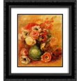 thumbnail image 1 of Pierre Auguste Renoir 2x Matted 20x24 Black Ornate Framed Art Print 'Flowers', 1 of 2