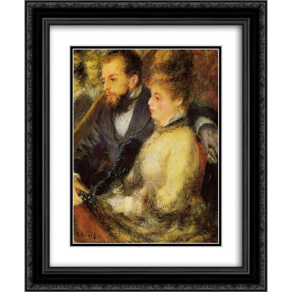 Pierre Auguste Renoir 2x Matted 20x24 Black Ornate Framed Art Print 'In the Loge'