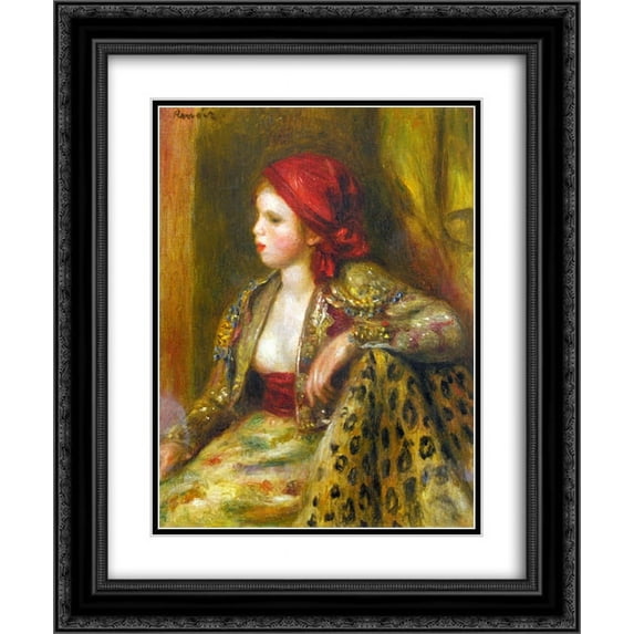 Pierre Auguste Renoir 2x Matted 20x24 Black Ornate Framed Art Print 'Odalisque'