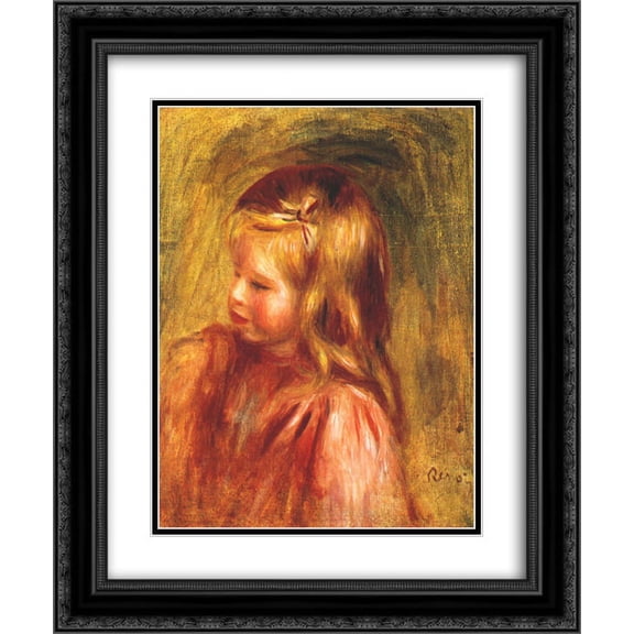 Pierre Auguste Renoir 2x Matted 20x24 Black Ornate Framed Art Print 'Portrait of coco'