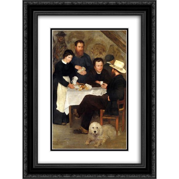 Pierre Auguste Renoir 2x Matted 20x24 Black Ornate Framed Art Print 'The Inn of Mother Anthony'