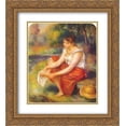 thumbnail image 1 of Pierre Auguste Renoir 2x Matted 20x24 Gold Ornate Framed Art Print 'Girl wiping her feet', 1 of 2