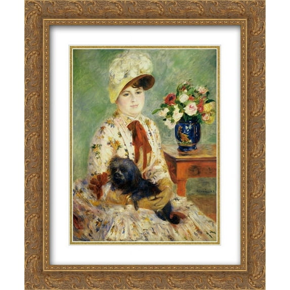 Pierre Auguste Renoir 2x Matted 20x24 Gold Ornate Framed Art Print 'Madame Hagen'