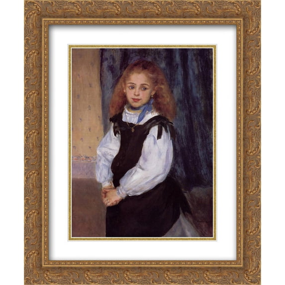 Pierre Auguste Renoir 2x Matted 20x24 Gold Ornate Framed Art Print 'Mademoiselle Legrand'