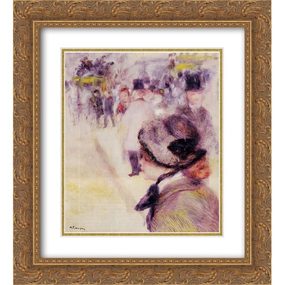 Pierre Auguste Renoir 2x Matted 20x24 Gold Ornate Framed Art Print 'Place Clichy'