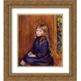 thumbnail image 1 of Pierre Auguste Renoir 2x Matted 20x24 Gold Ornate Framed Art Print 'Seated Child in a Blue Dress', 1 of 2