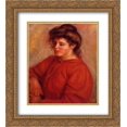 thumbnail image 1 of Pierre Auguste Renoir 2x Matted 20x24 Gold Ornate Framed Art Print 'Woman in a Red Blouse', 1 of 2