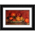 thumbnail image 1 of Pierre Auguste Renoir 2x Matted 24x18 Black Ornate Framed Art Print 'Still Life with Apples and Oranges', 1 of 2