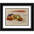 thumbnail image 1 of Pierre Auguste Renoir 2x Matted 24x20 Black Ornate Framed Art Print 'Apples and Grapes', 1 of 2