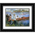 thumbnail image 1 of Pierre Auguste Renoir 2x Matted 24x20 Black Ornate Framed Art Print 'Oarsmen at Chatou', 1 of 2