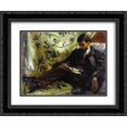 thumbnail image 1 of Pierre Auguste Renoir 2x Matted 24x20 Black Ornate Framed Art Print 'Portrait of Edmond Maitre (The Reader)', 1 of 2