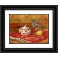 thumbnail image 1 of Pierre Auguste Renoir 2x Matted 24x20 Black Ornate Framed Art Print 'Still LIfe with Glass and Lemon', 1 of 2