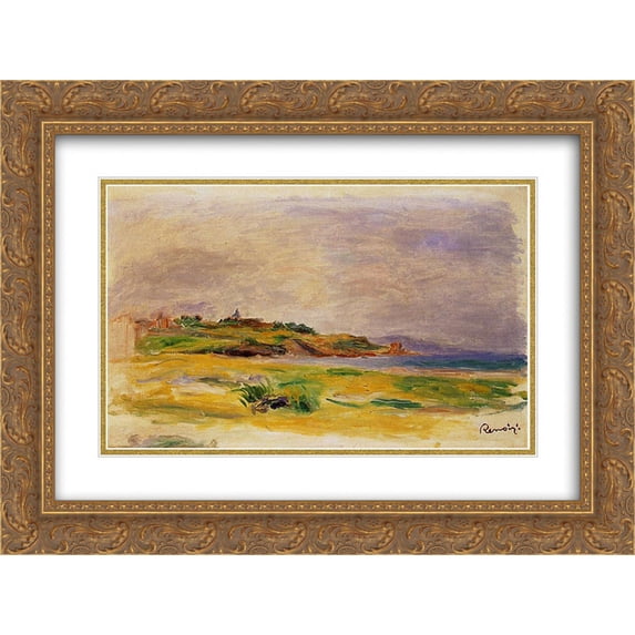 Pierre Auguste Renoir 2x Matted 24x20 Gold Ornate Framed Art Print 'Cagnes Landscape'