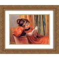 thumbnail image 1 of Pierre Auguste Renoir 2x Matted 24x20 Gold Ornate Framed Art Print 'Girl Reading', 1 of 2