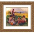 thumbnail image 1 of Pierre Auguste Renoir 2x Matted 24x20 Gold Ornate Framed Art Print 'Party in the Country at Berneval', 1 of 2