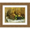 thumbnail image 1 of Pierre Auguste Renoir 2x Matted 24x20 Gold Ornate Framed Art Print 'Still Life with Grapes', 1 of 2