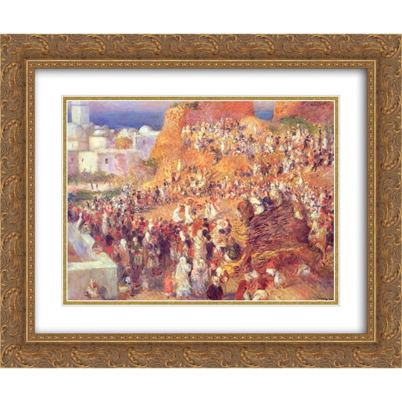 Pierre Auguste Renoir 2x Matted 24x20 Gold Ornate Framed Art Print 'The Mosque Arab Holiday (The Casbah)'
