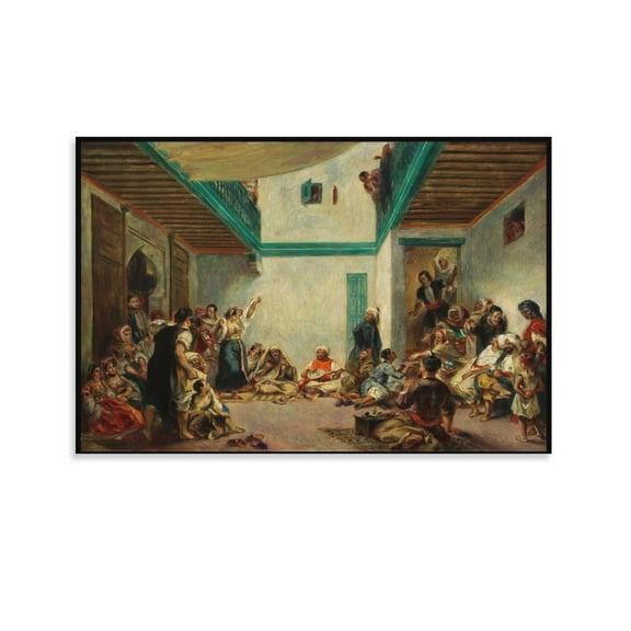 Pierre Auguste Renoir The Jewish Wedding in Morocco Poster Cool Artworks Painting Wall Art Canvas Prints Hanging Picture Home Decor Posters Gift 16x24inch(40x60cm)
