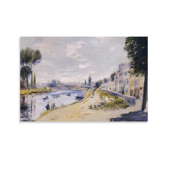 Pierre Auguste Renoir Print Painting The Banks of The Seine Print Photo Art Painting Canvas Poster Home Decorative Bedroom Modern Decor Posters Gifts 12x18inch(30x45cm)