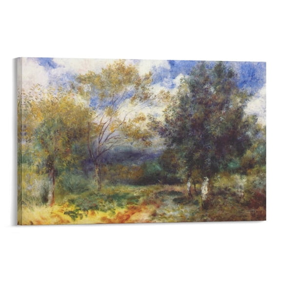 Pierre Auguste Renoir Print Painting Landscape in The Sun Posters Art Print Wall Photo Paint Poster Hanging Picture Family Bedroom Decor Gift 12x18inch(30x45cm)