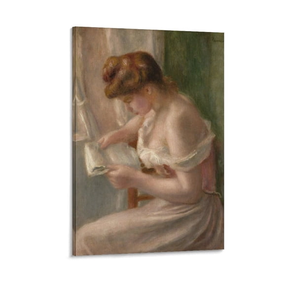 Pierre Auguste Renoir Woman Reading Picture Print Canvas Poster Wall Paint Art Posters Decor Modern Home Artworks Gift 12x18inch(30x45cm)