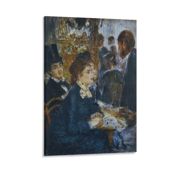 Pierre Auguste Renoir in The Cafe Art Poster Canvas Poster Wall Art Picture Prints Hanging Photo Gift Decor Home Posters Artworks 12x18inch(30x45cm)