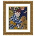 thumbnail image 1 of Pierre Bonnard 12x14 Gold Ornate Wood Frame and Double Matted Museum Art Print Titled - Women with a Dog (1891), 1 of 4