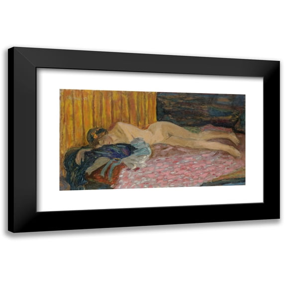 Pierre Bonnard 14x10 Black Modern Framed Museum Art Print Titled - The Pink Sofa (1910)