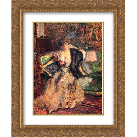 Pierre Bonnard 2x Matted 20x24 Gold Ornate Framed Art Print 'Misia'