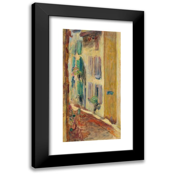 Pierre Bonnard 9x14 Black Modern Framed Museum Art Print Titled - Rue to Green Shutters (circa 1935)