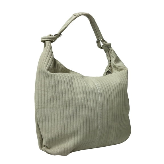 Pierre Cardin Beige Leather Large Hobo Relaxed Suede Shoulder Bag for Womens