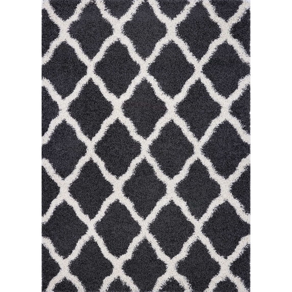 Pierre Cardin Collection Solid/Geometric Design Area Rug Shag Rug High Pile Soft Shaggy Carpets (Size & Colors Available)