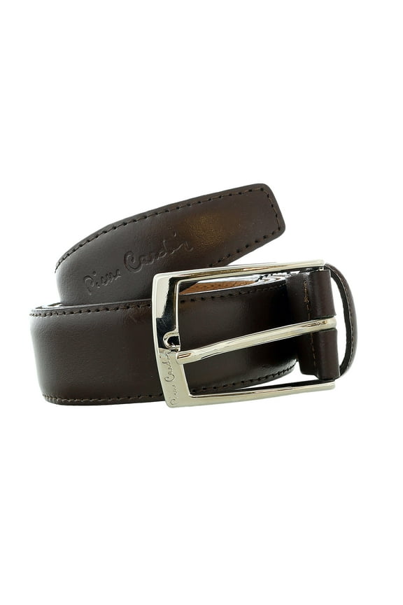 Dark Brown Classic Silver D-Ring Adjustable Belt Adjustable Mens Belt-36 for Mens